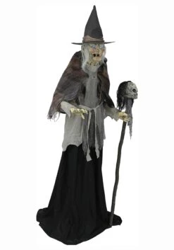 6FT Lunging Witch With DigitEye Animated Decoration 9 6FT Lunging Witch With DigitEye Animated Decoration -Halloween Costumes 6ft lunging witch with digiteye animated prop alt 3