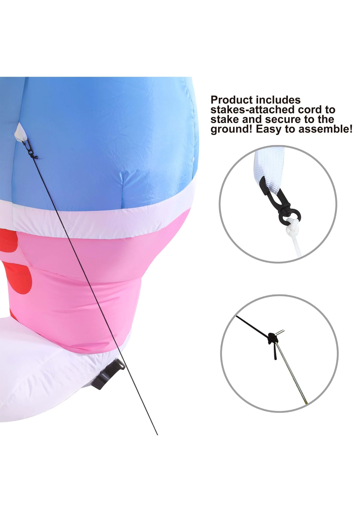 6FT Tall Large Egg Hunt Inflatable Prop Decoration 5 6FT Tall Large Egg Hunt Inflatable Prop Decoration - Image 3