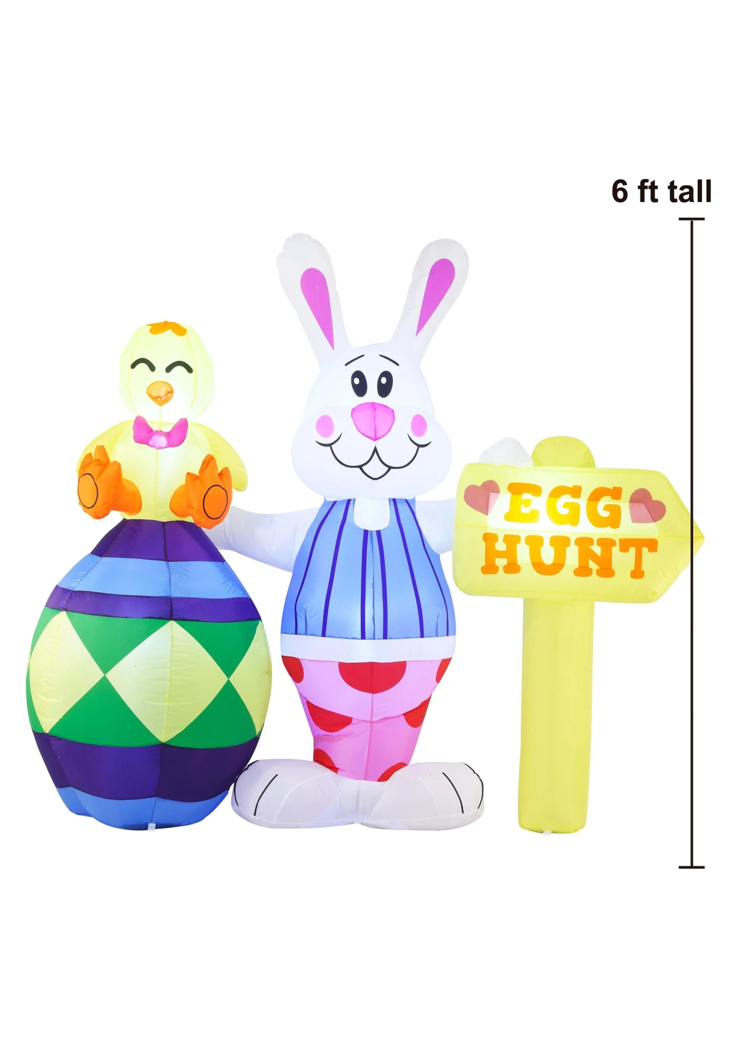 6FT Tall Large Egg Hunt Inflatable Prop Decoration 7 6FT Tall Large Egg Hunt Inflatable Prop Decoration - Image 5