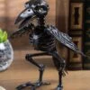 7" Black Crow Skeleton With Crystal Eyes 1 7" Black Crow Skeleton With Crystal Eyes -Halloween Costumes 7 black crystal eyes crow skeleton
