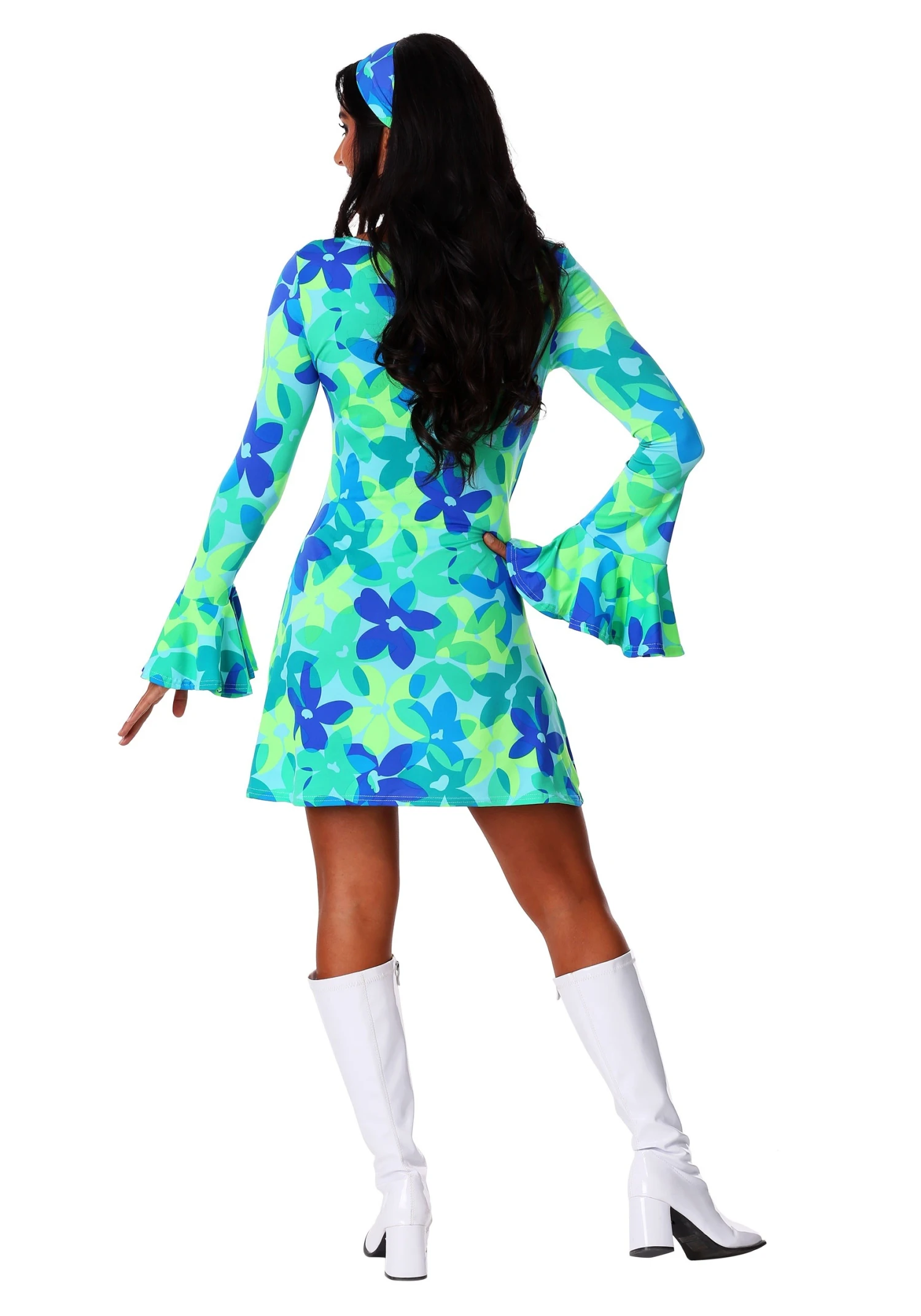 70s Wild Flower Dress Costume 4 70s Wild Flower Dress Costume - Image 2