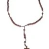 75cm Wood Rosary Necklace 2 75cm Wood Rosary Necklace -Halloween Costumes 75cm rosary wood necklace