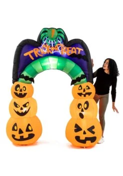 7FT Large Pumpkin Arch Inflatable Prop Decoration -Halloween Costumes 7ft tall large pumpkin arch inflatable decoration alt 5