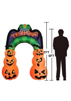 7FT Large Pumpkin Arch Inflatable Prop Decoration -Halloween Costumes 7ft tall large pumpkin arch inflatable decoration alt 6