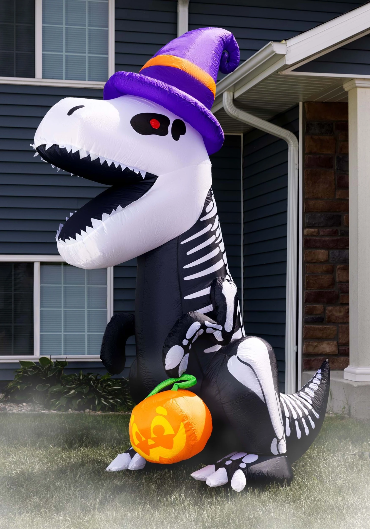 8FT Inflatable Skeleton T-Rex Halloween Decoration 3 8FT Inflatable Skeleton T-Rex Halloween Decoration