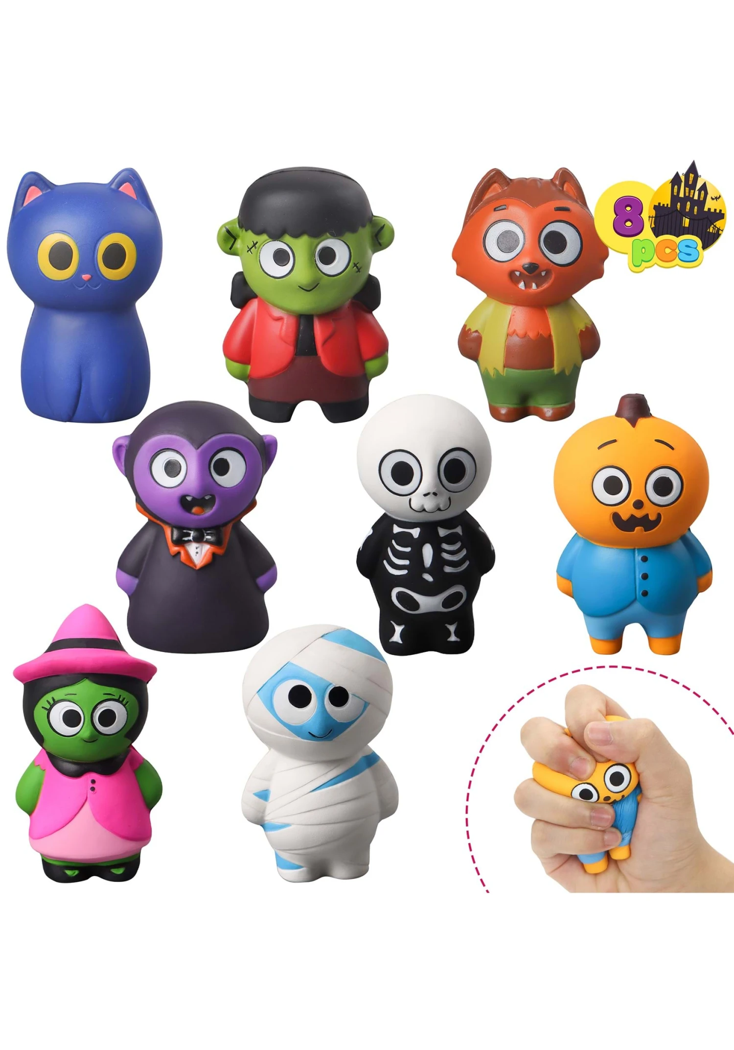 Halloween Slow Rising Squishy 8 Piece Figures 3 Halloween Slow Rising Squishy 8 Piece Figures