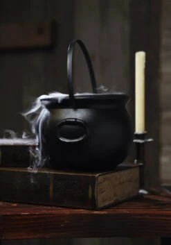 8-Inch Witch Kettle Cauldron Halloween Decoration