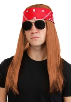 Men's Long 80's Rocker Costume Wig