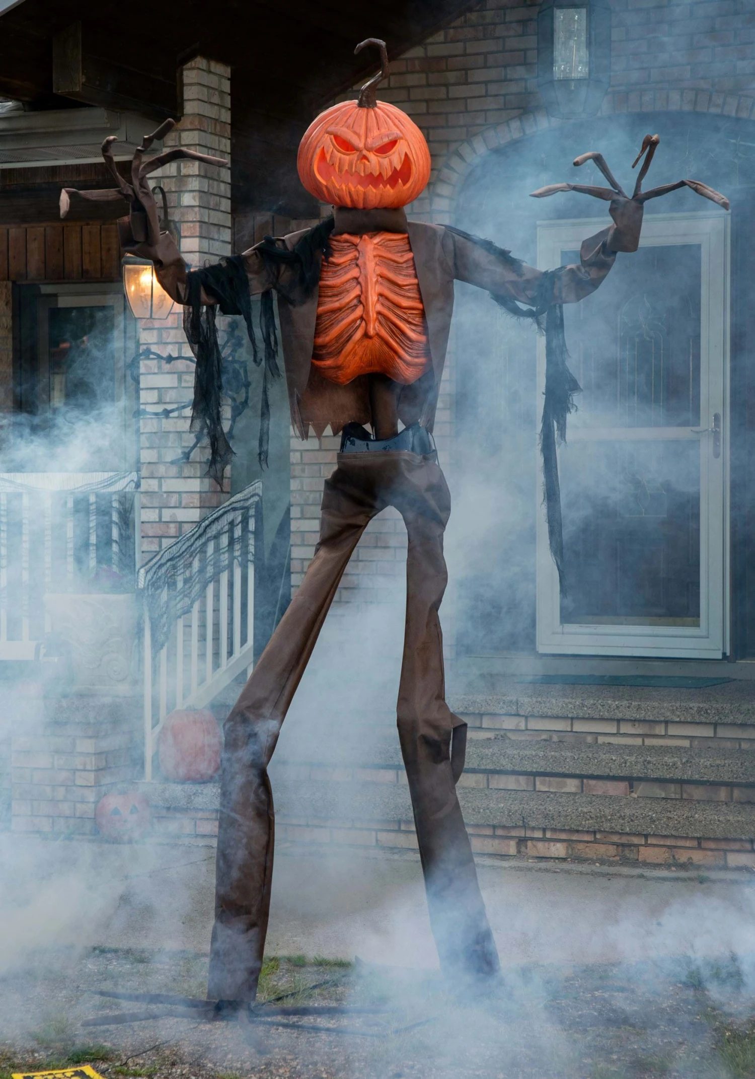 8ft Giant Animated Scarecrow Pumpkin 3 8ft Giant Animated Scarecrow Pumpkin