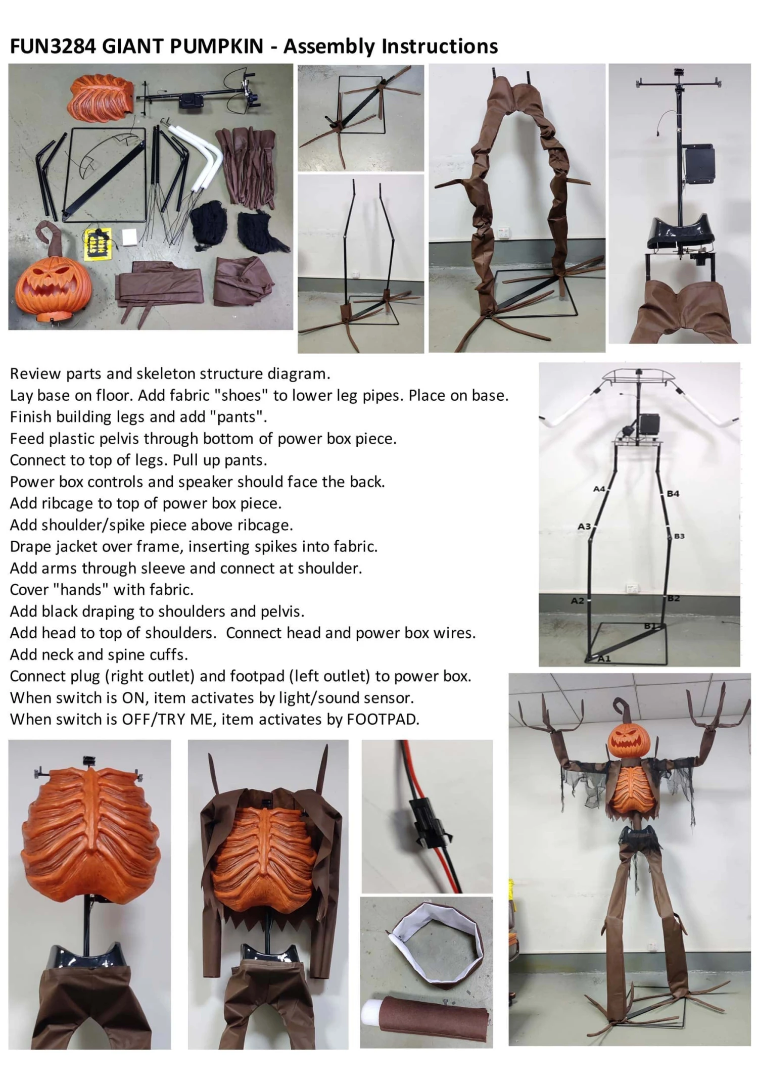 8ft Giant Animated Scarecrow Pumpkin 10 8ft Giant Animated Scarecrow Pumpkin - Image 8