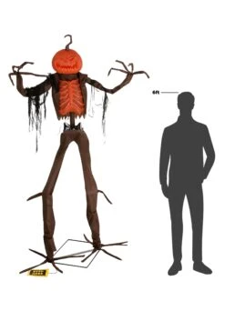 8ft Giant Animated Scarecrow Pumpkin 22 8ft Giant Animated Scarecrow Pumpkin -Halloween Costumes 8ft animated giant pumpkin scarecrow alt 9