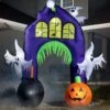 Ghostly Castle Arch Inflatable 9 Foot Decoration 1 Ghostly Castle Arch Inflatable 9 Foot Decoration -Halloween Costumes 9 ft ghostly castle arch inflatable decoration 0