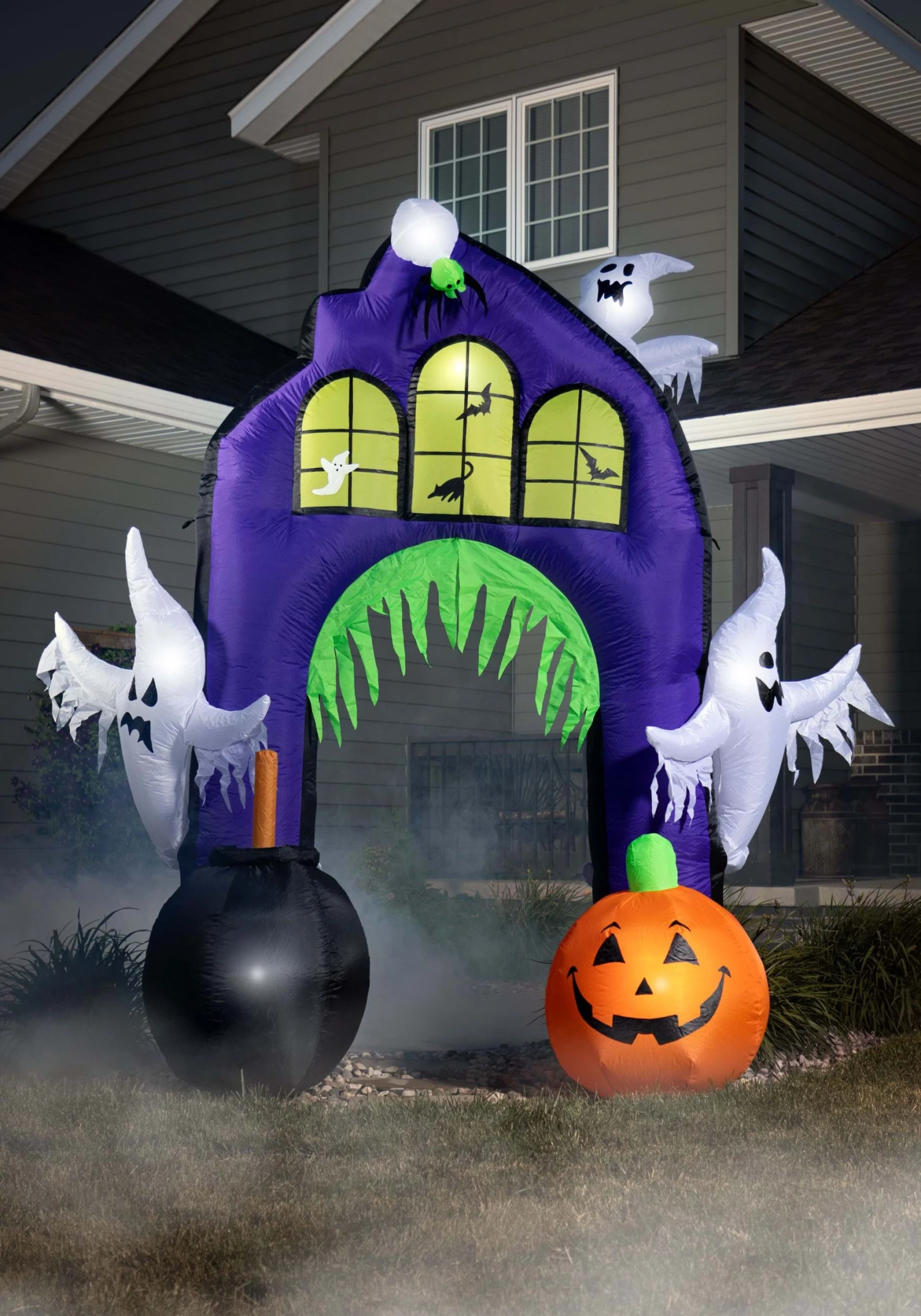 Ghostly Castle Arch Inflatable 9 Foot Decoration 3 Ghostly Castle Arch Inflatable 9 Foot Decoration
