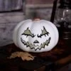9-Inch Light Up White Spooky Pumpkin Decoration 2 9-Inch Light Up White Spooky Pumpkin Decoration -Halloween Costumes 9 inch spooky light up white pumpkin