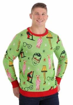 A Christmas Story Ugly Christmas Sweater For Adults -Halloween Costumes a christmas story ugly christmas sweater alt 3