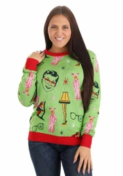 A Christmas Story Ugly Christmas Sweater For Adults -Halloween Costumes a christmas story ugly christmas sweater alt 4