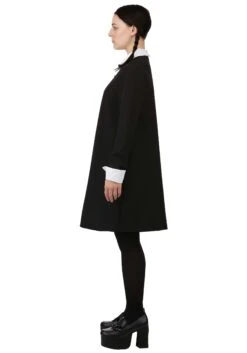 Women's 1960s Wednesday Addams Costume 11 Women's 1960s Wednesday Addams Costume -Halloween Costumes adult 1960s wednesday addams costume alt 2