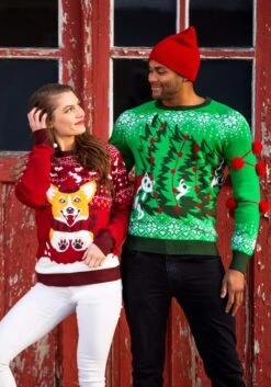 A Very Corgi Christmas Ugly Christmas Sweater For Adults -Halloween Costumes adult a very corgi christmas ugly christmas sweater 2