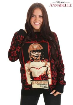 Annabelle Halloween Sweater For Adults 18 Annabelle Halloween Sweater For Adults -Halloween Costumes adult annabelle halloween sweater alt 3