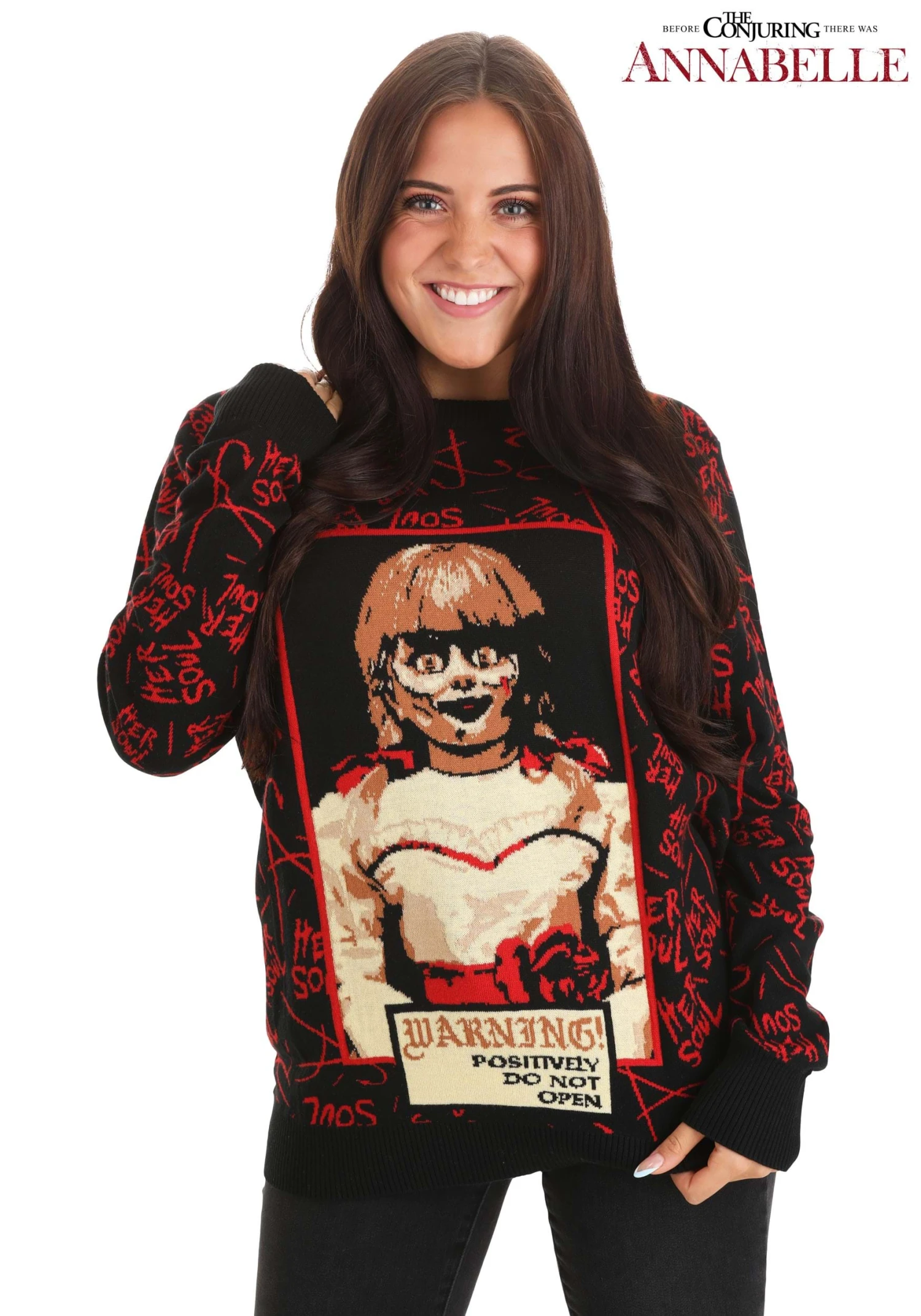 Annabelle Halloween Sweater For Adults 9 Annabelle Halloween Sweater For Adults - Image 7