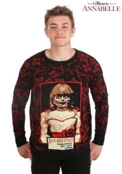 Annabelle Halloween Sweater For Adults 17 Annabelle Halloween Sweater For Adults -Halloween Costumes adult annabelle halloween sweater alt 4