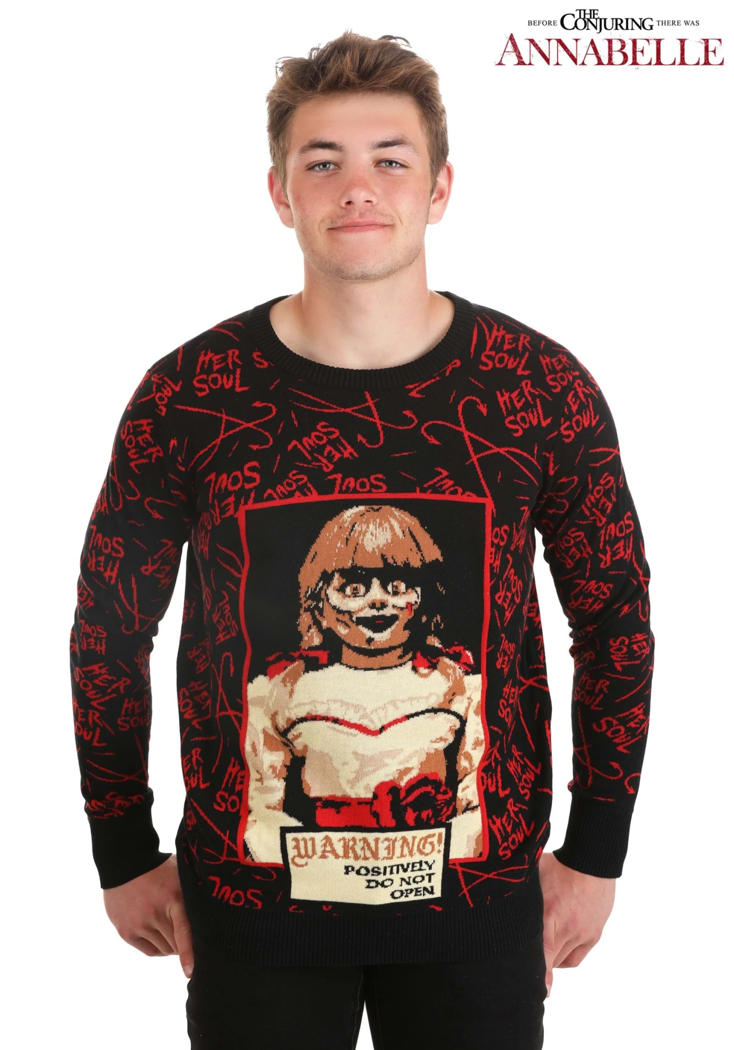 Annabelle Halloween Sweater For Adults 8 Annabelle Halloween Sweater For Adults - Image 6