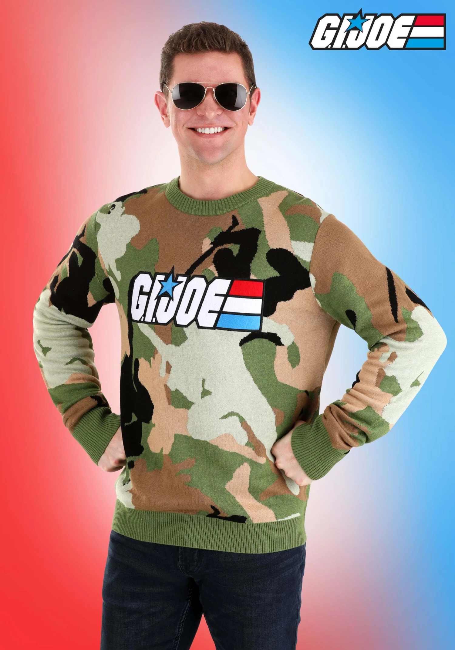 Army GI Joe Camo Sweater For Adults 3 Army GI Joe Camo Sweater For Adults