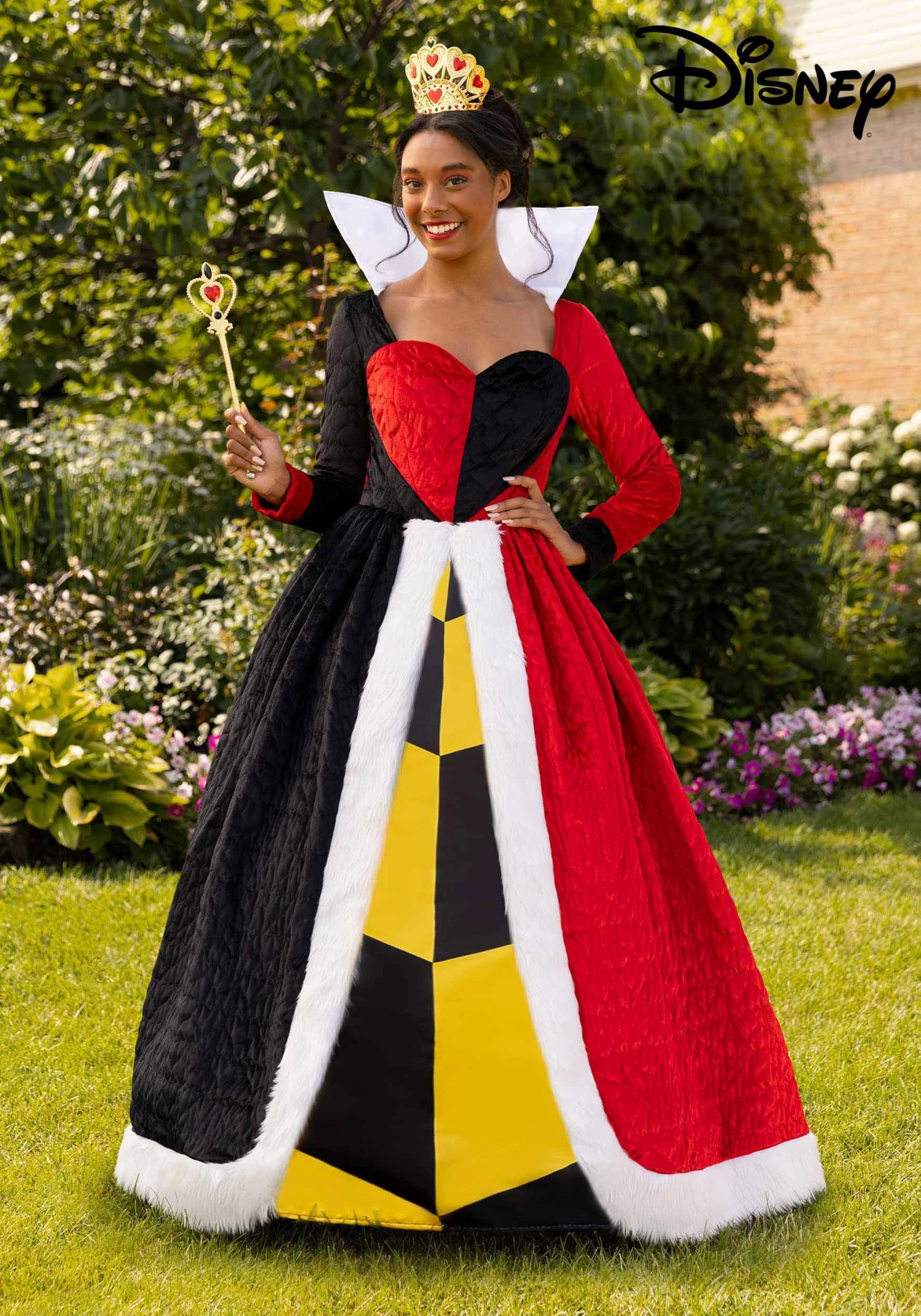 Women's Authentic Disney Alice In Wonderland Queen Of Hearts Costume 3 Women's Authentic Disney Alice In Wonderland Queen Of Hearts Costume