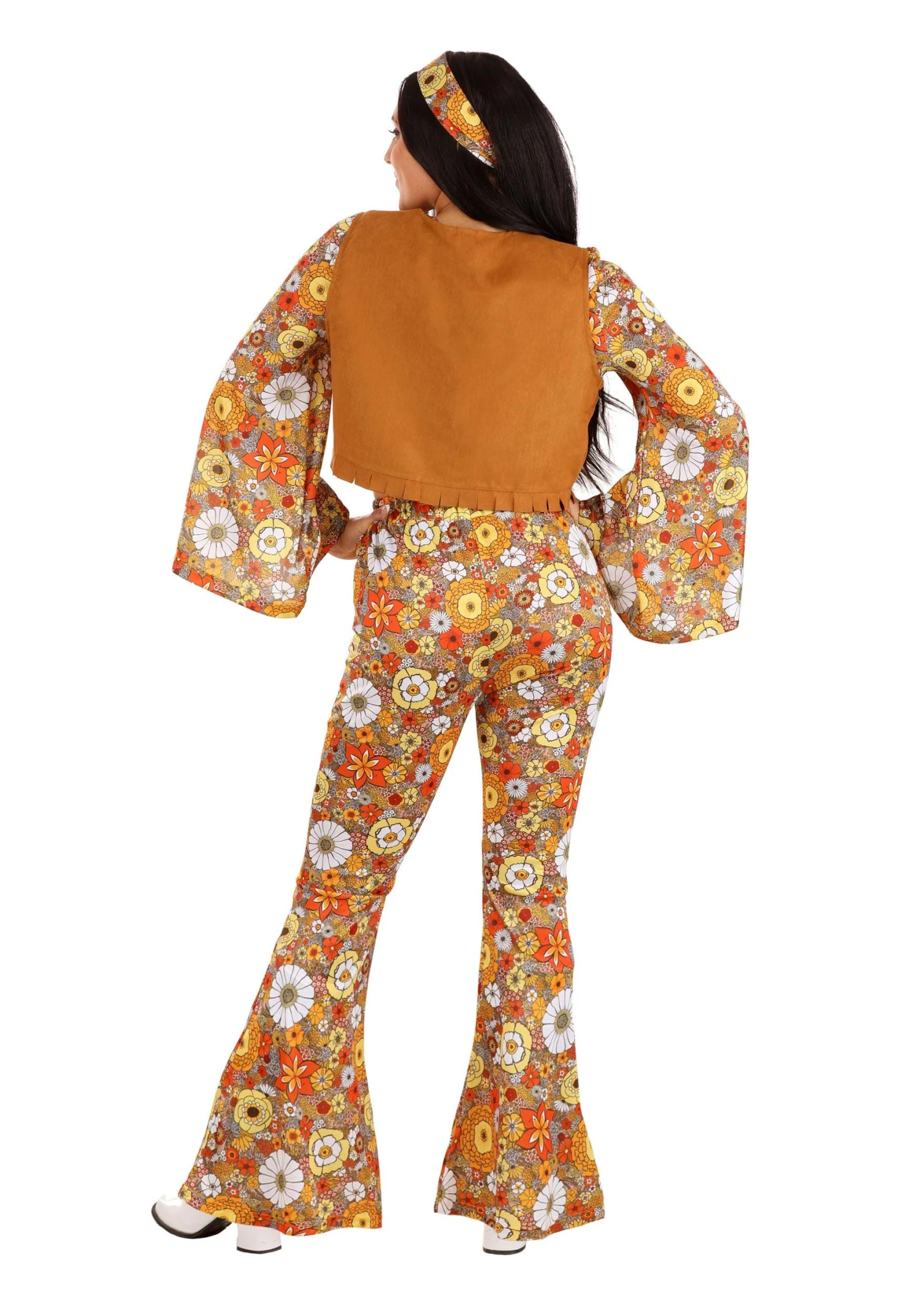 Autumn Flower Hippie Costume For Adults 6 Autumn Flower Hippie Costume For Adults - Image 4