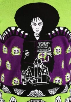 Beetlejuice Lydia Deetz Adult Halloween Sweater 22 Beetlejuice Lydia Deetz Adult Halloween Sweater -Halloween Costumes adult beetlejuice lydia deetz ugly halloween sweater alt10