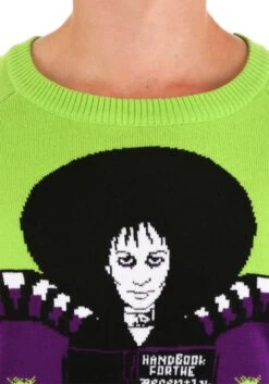 Beetlejuice Lydia Deetz Adult Halloween Sweater 18 Beetlejuice Lydia Deetz Adult Halloween Sweater -Halloween Costumes adult beetlejuice lydia deetz ugly halloween sweater alt4
