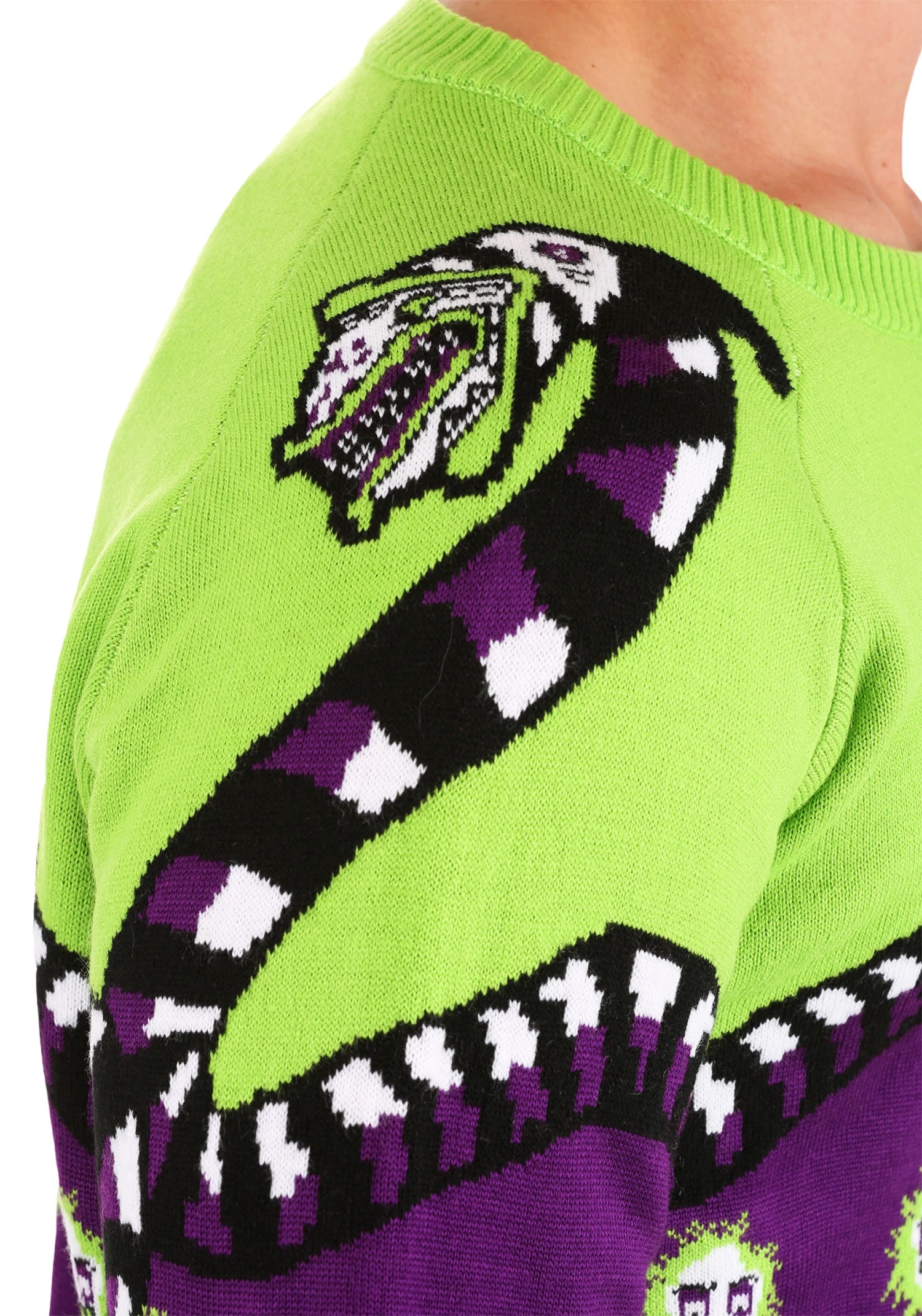 Beetlejuice Lydia Deetz Adult Halloween Sweater 9 Beetlejuice Lydia Deetz Adult Halloween Sweater - Image 7