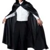 Adult Black Hooded Costume Cloak