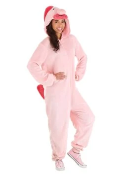 Adult Pink Blob Fish Onesie Costume
