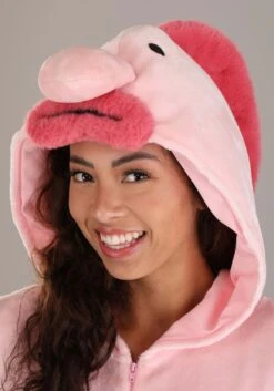 Adult Pink Blob Fish Onesie Costume -Halloween Costumes adult blob fish costume alt 2