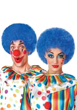 Blue Clown Wig For Adults