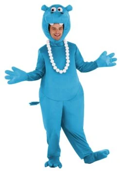 Hasbro Blue Hungry Hungry Hippos Costume For Adults -Halloween Costumes adult blue hungry hungry hippos costume alt 9