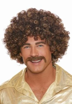 Dreamgirl Brown Disco Costume Wig For Men