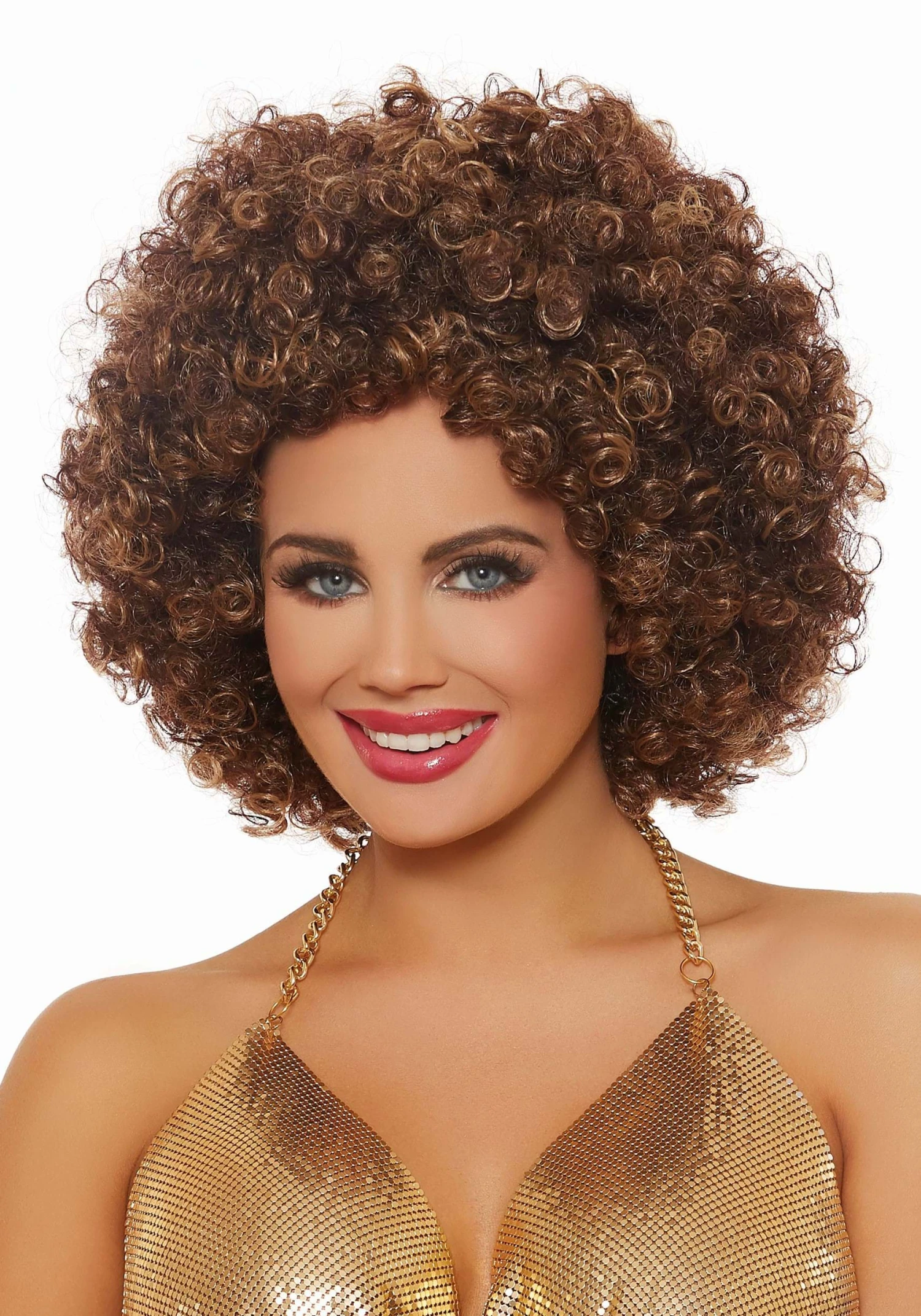 Dreamgirl Brown Disco Costume Wig For Men 4 Dreamgirl Brown Disco Costume Wig For Men - Image 2