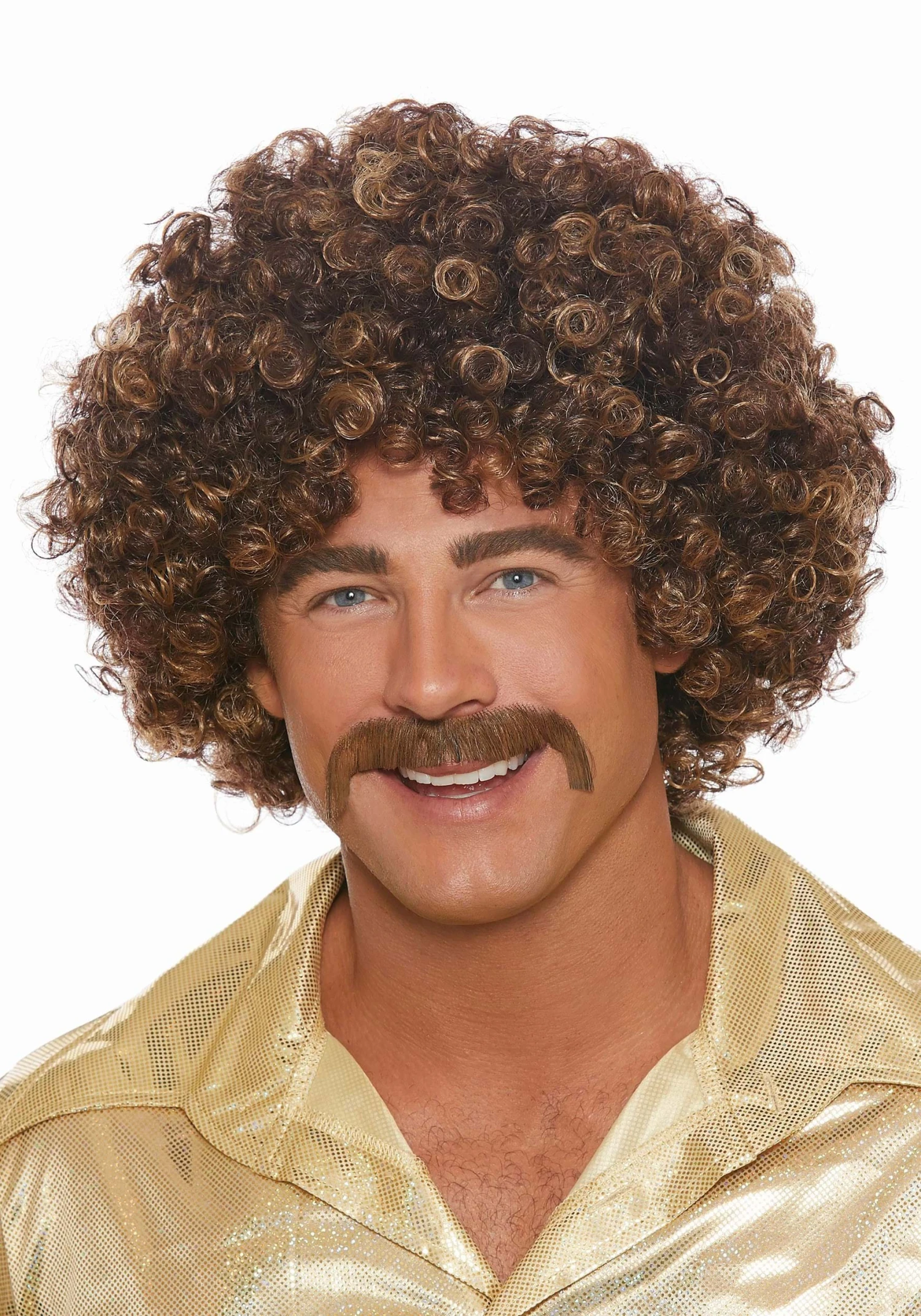 Dreamgirl Brown Disco Costume Wig For Men 3 Dreamgirl Brown Disco Costume Wig For Men