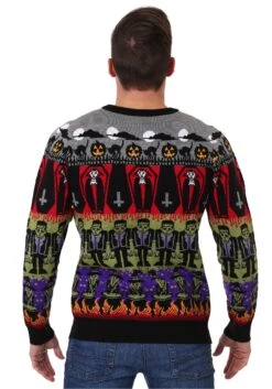 Adult Classic Horror Monsters Fair Isle Halloween Sweater 11 Adult Classic Horror Monsters Fair Isle Halloween Sweater -Halloween Costumes adult classic horror monsters fair isle halloween sweater 4