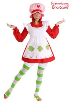 Classic Strawberry Shortcake Costume For Women -Halloween Costumes adult classic strawberry shortcake costume alt 5