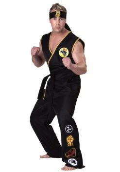 Karate Kid Cobra Kai Costume For Men 29 Karate Kid Cobra Kai Costume For Men -Halloween Costumes adult cobra kai costume alt 13