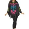 Fun World Color Bones Poncho Costume For Women 1 Fun World Color Bones Poncho Costume For Women -Halloween Costumes adult color bones poncho costume