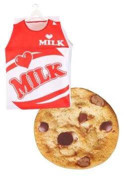 Fun World Cookies And Milk Costume For Adults 5 Fun World Cookies And Milk Costume For Adults -Halloween Costumes adult cookies and milk costume alt 1