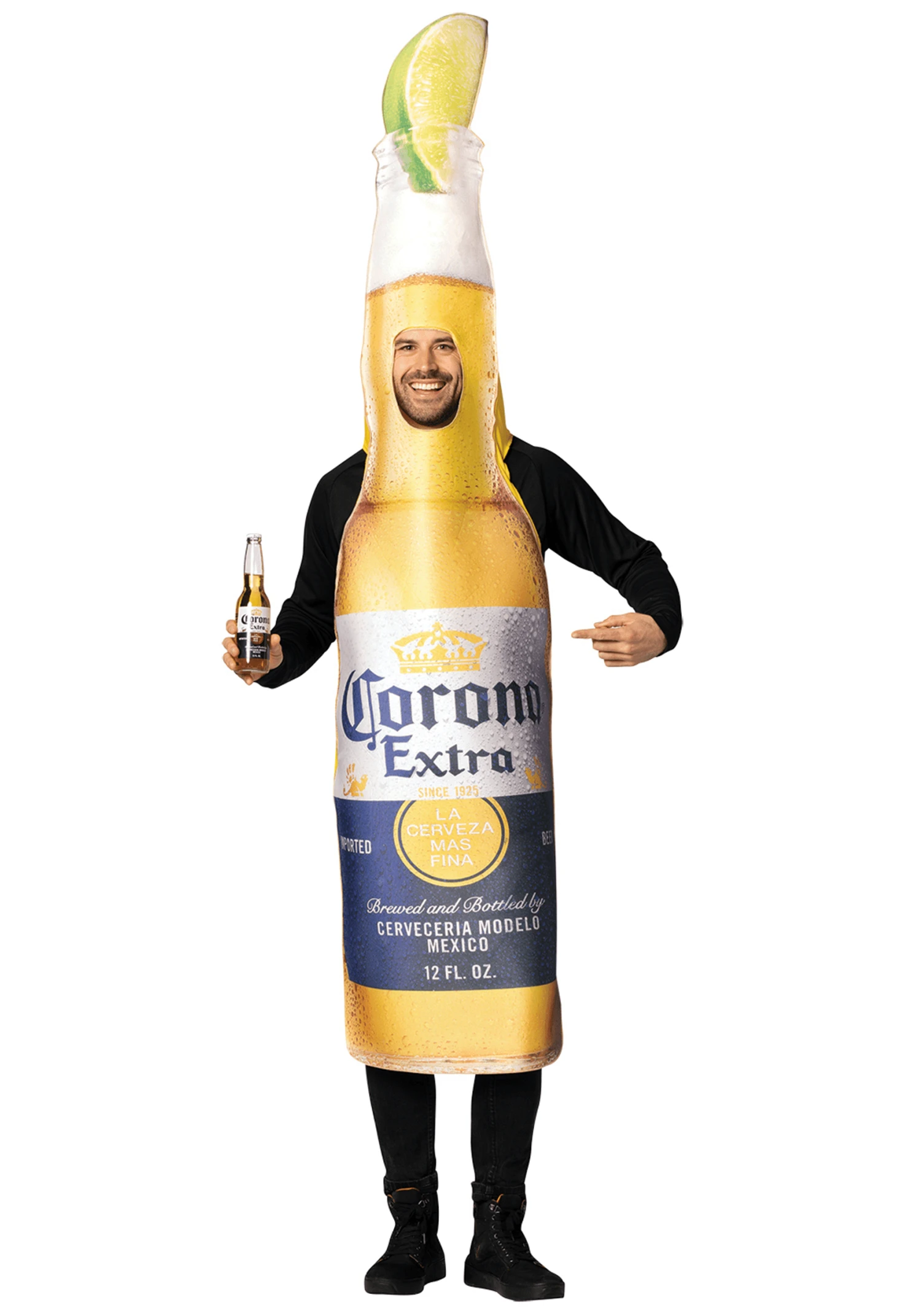Adult Corona Extra Bottle With Lime Costume 3 Adult Corona Extra Bottle With Lime Costume