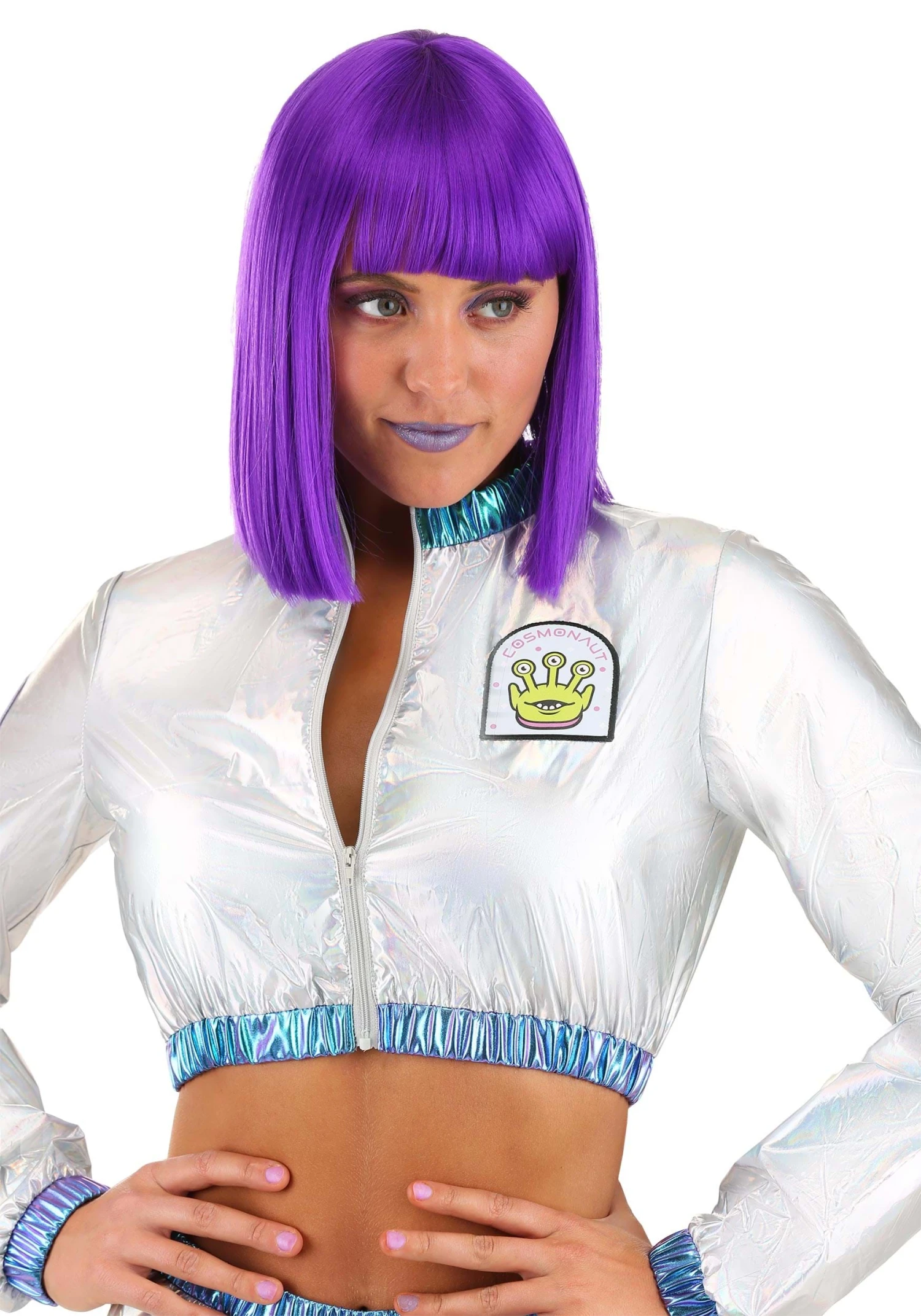 Cosmic Purple Costume Wig For Women 5 Cosmic Purple Costume Wig For Women - Image 3