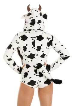 Cow Costume Romper For Women -Halloween Costumes adult cow costume romper alt 1
