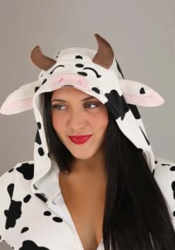 Cow Costume Romper For Women -Halloween Costumes adult cow costume romper alt 2
