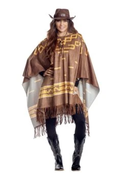 Dreamgirl Adult Cowboy Costume Poncho -Halloween Costumes adult cowboy poncho alt 1